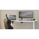 Výškově nastavitelný psací stůl LEVANO 140x60 cm bílá