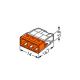 WAGO 2273-203 - Spojovací krabicová svorka COMPACT 3x2,5 450V oranžová