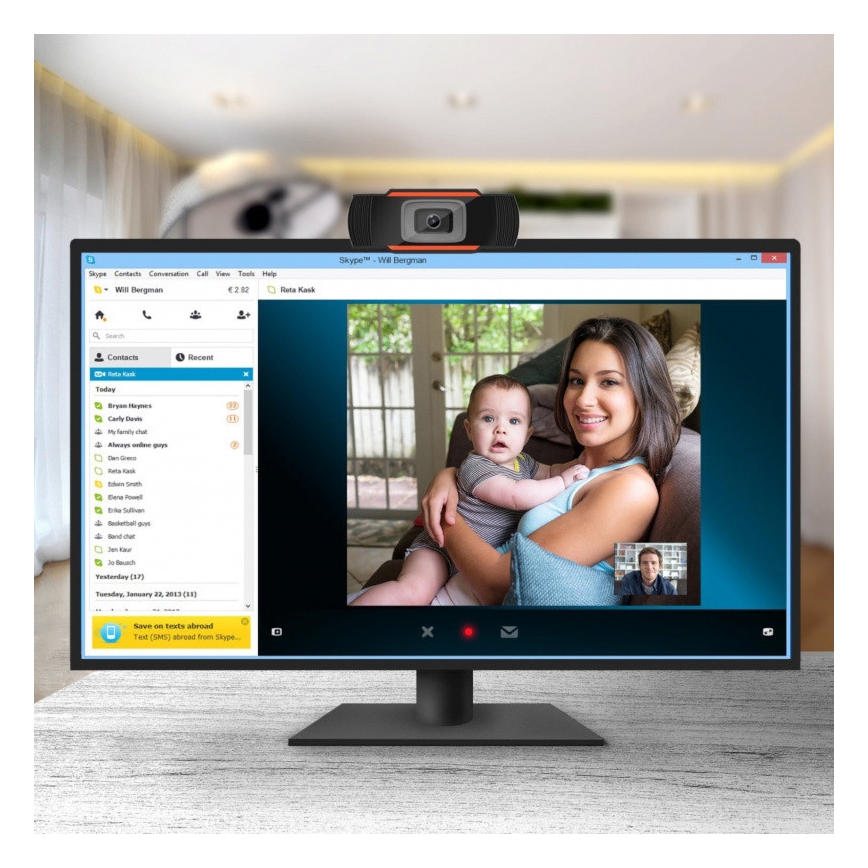 Webkamera s mikrofonem 720P