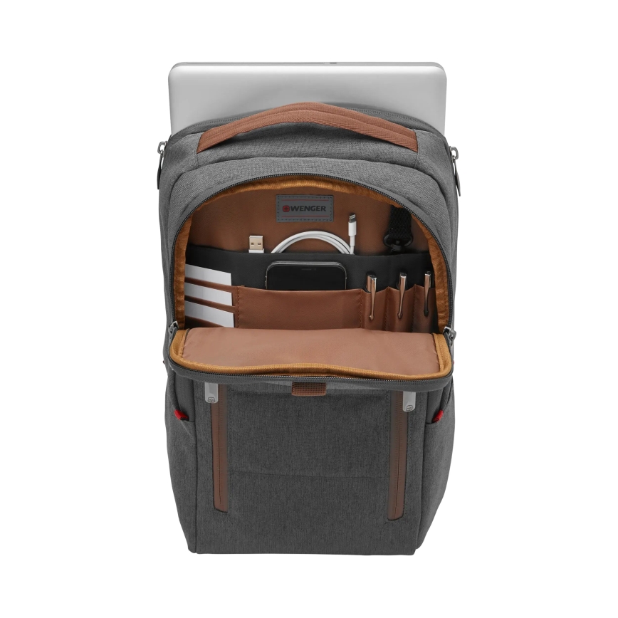 Wenger - Batoh na notebook 15 l 16" s kapsou na tablet 12" + crossbody taška City Upgrade 2v1 šedá