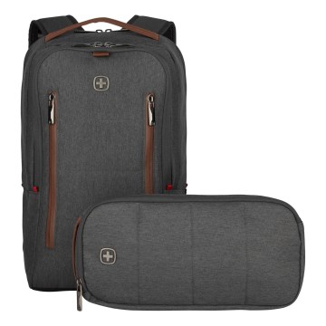 Wenger - Batoh na notebook 15 l 16" s kapsou na tablet 12" + crossbody taška City Upgrade 2v1 šedá