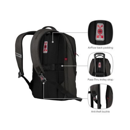 Wenger - Batoh na notebook 21 l 16" s kapsou na tablet 10" MX Light černá