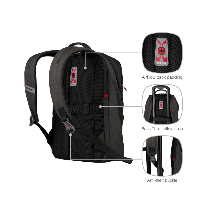 Wenger - Batoh na notebook 21 l 16" s kapsou na tablet 10" MX Light černá