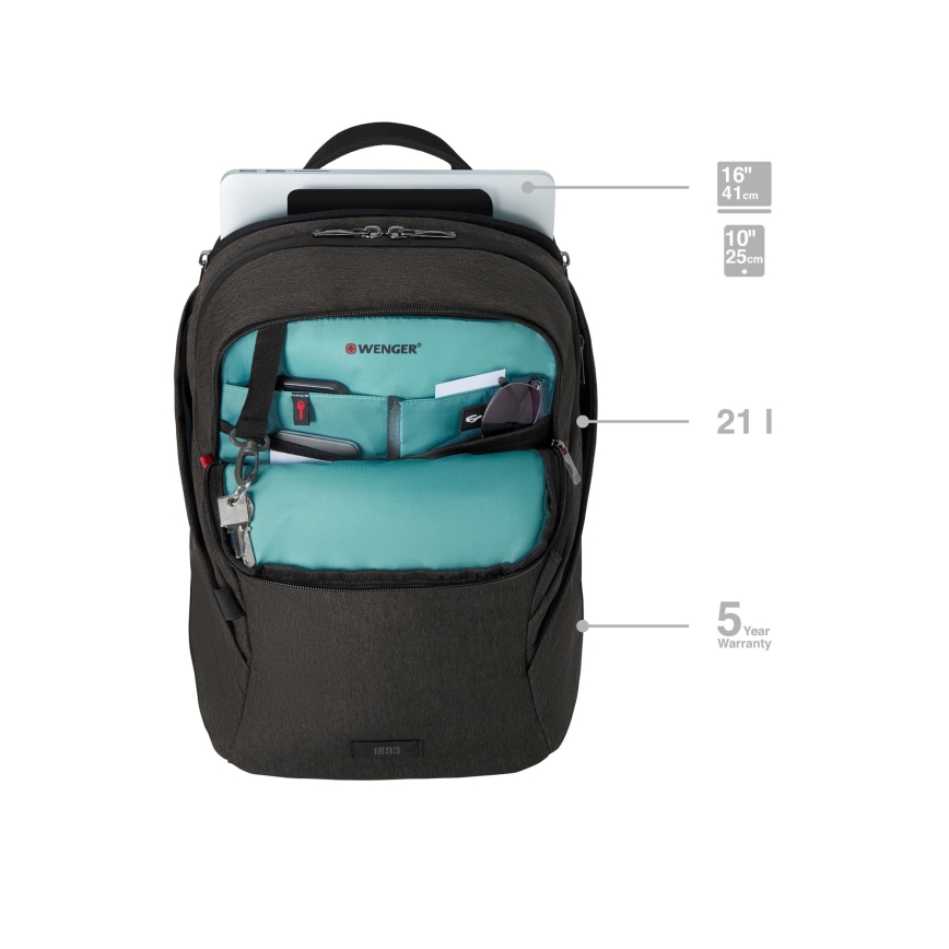 Wenger - Batoh na notebook 21 l 16" s kapsou na tablet 10" MX Light černá