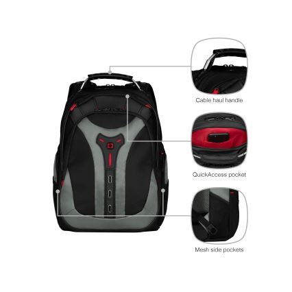 Wenger - Batoh na notebook 25 l 17" s kapsou na tablet 12" Pegasus černá/šedá