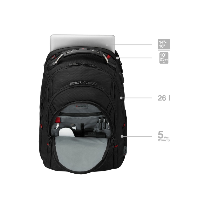 Wenger - Batoh na notebook 26 l 17" s kapsou na tablet 10" Ibex Ballistic Deluxe
