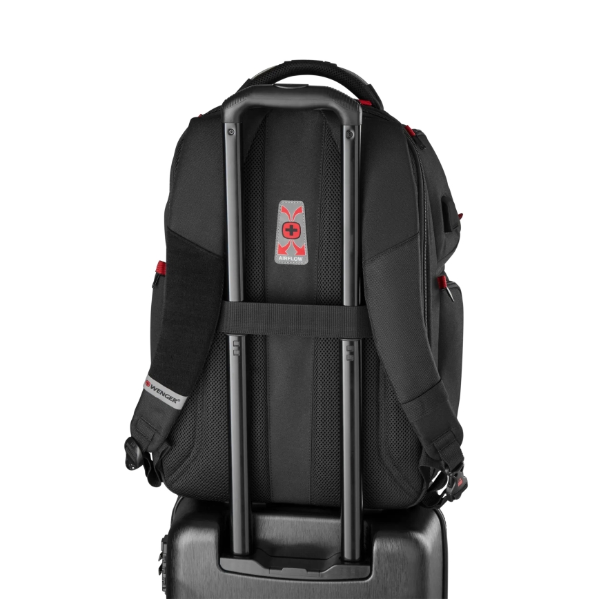 Wenger - Batoh na notebook 29 l 17,3'' s kapsou na tablet 12" Player One černá