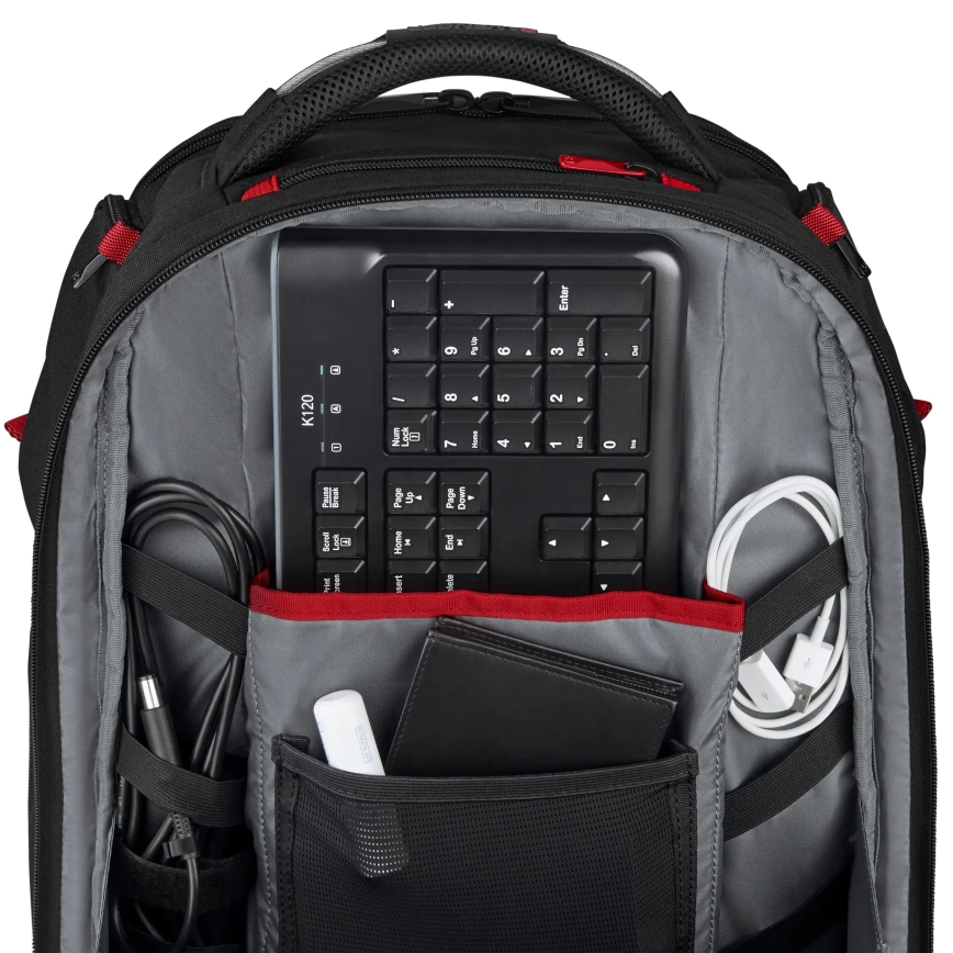 Wenger - Batoh na notebook 29 l 17,3'' s kapsou na tablet 12" Player One černá