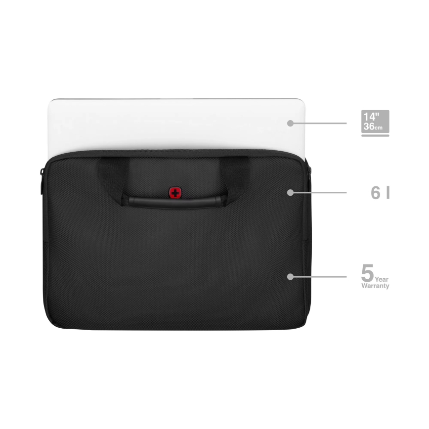 Wenger - Brašna na notebook 6 l 14" Guyde černá
