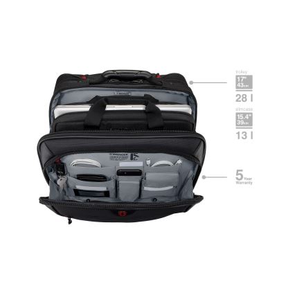 Wenger - Cestovní kufr na kolečkách 23 l 17" + taška na notebook 15,4" Potomac černá