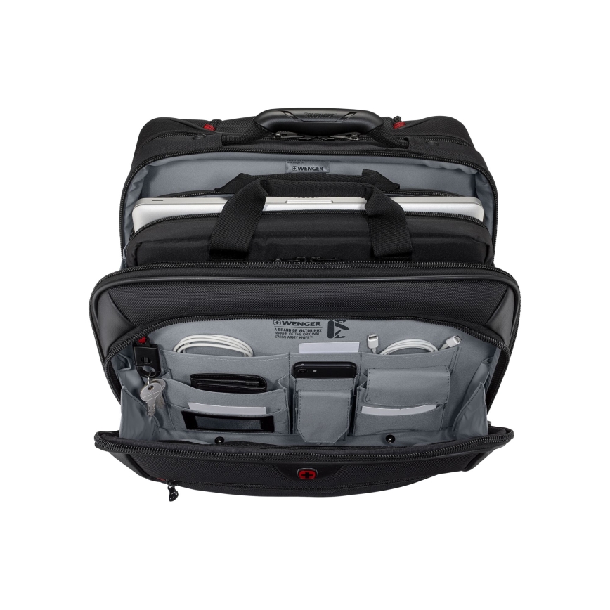 Wenger - Cestovní kufr na kolečkách 23 l 17" + taška na notebook 15,4" Potomac černá