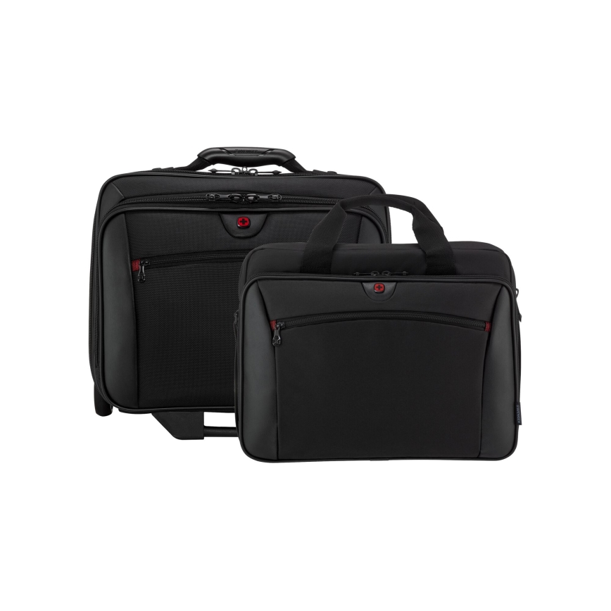 Wenger - Cestovní kufr na kolečkách 23 l 17" + taška na notebook 15,4" Potomac černá