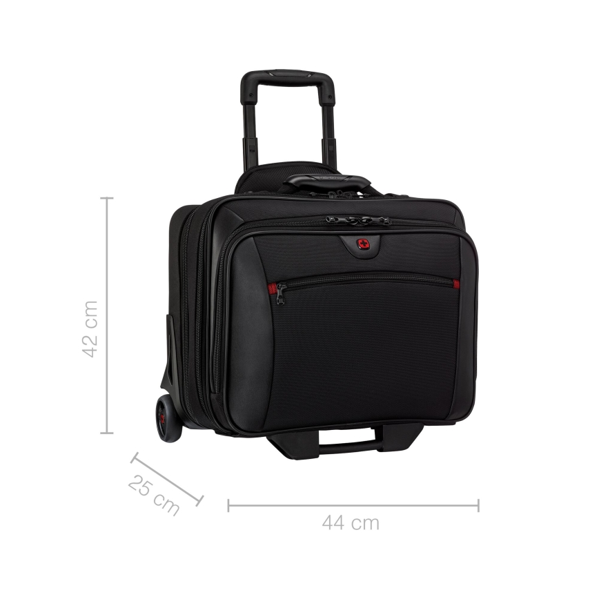 Wenger - Cestovní kufr na kolečkách 23 l 17" + taška na notebook 15,4" Potomac černá