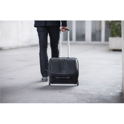 Wenger - Cestovní kufr na kolečkách 25 l 17" + taška na notebook 15,6" Patriot černá