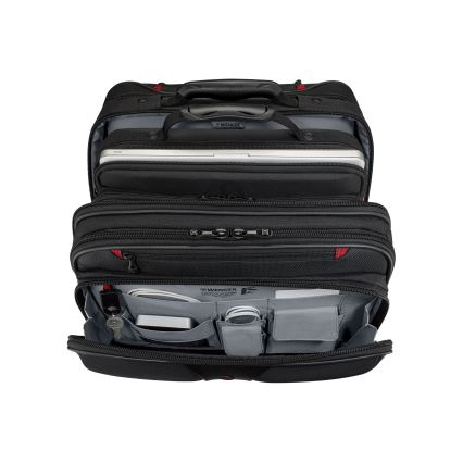 Wenger - Cestovní kufr na kolečkách 25 l 17" + taška na notebook 15,6" Patriot černá