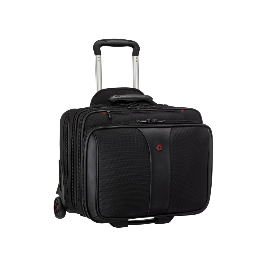 Wenger - Cestovní kufr na kolečkách 25 l 17" + taška na notebook 15,6" Patriot černá