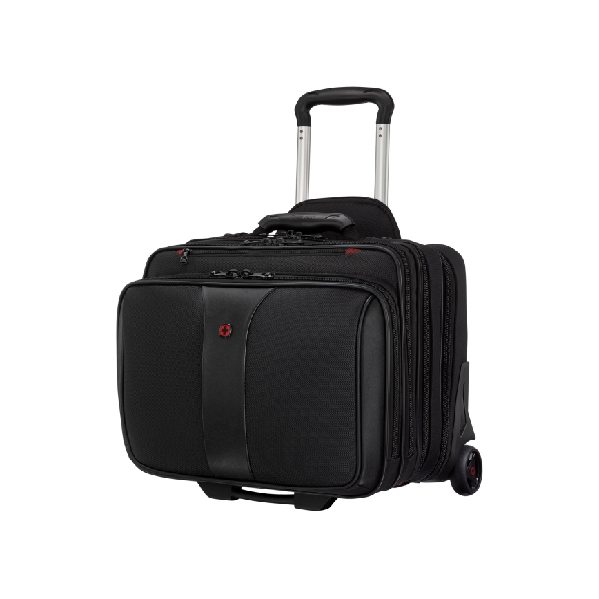 Wenger - Cestovní kufr na kolečkách 25 l 17" + taška na notebook 15,6" Patriot černá