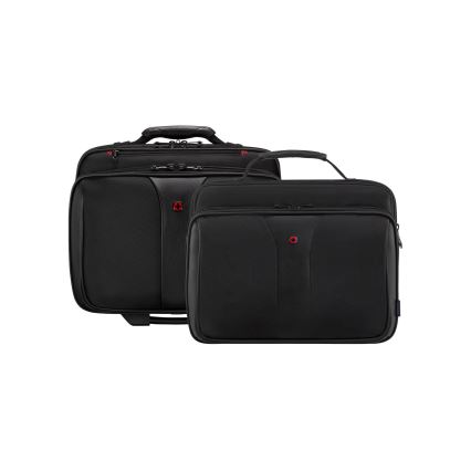 Wenger - Cestovní kufr na kolečkách 25 l 17" + taška na notebook 15,6" Patriot černá