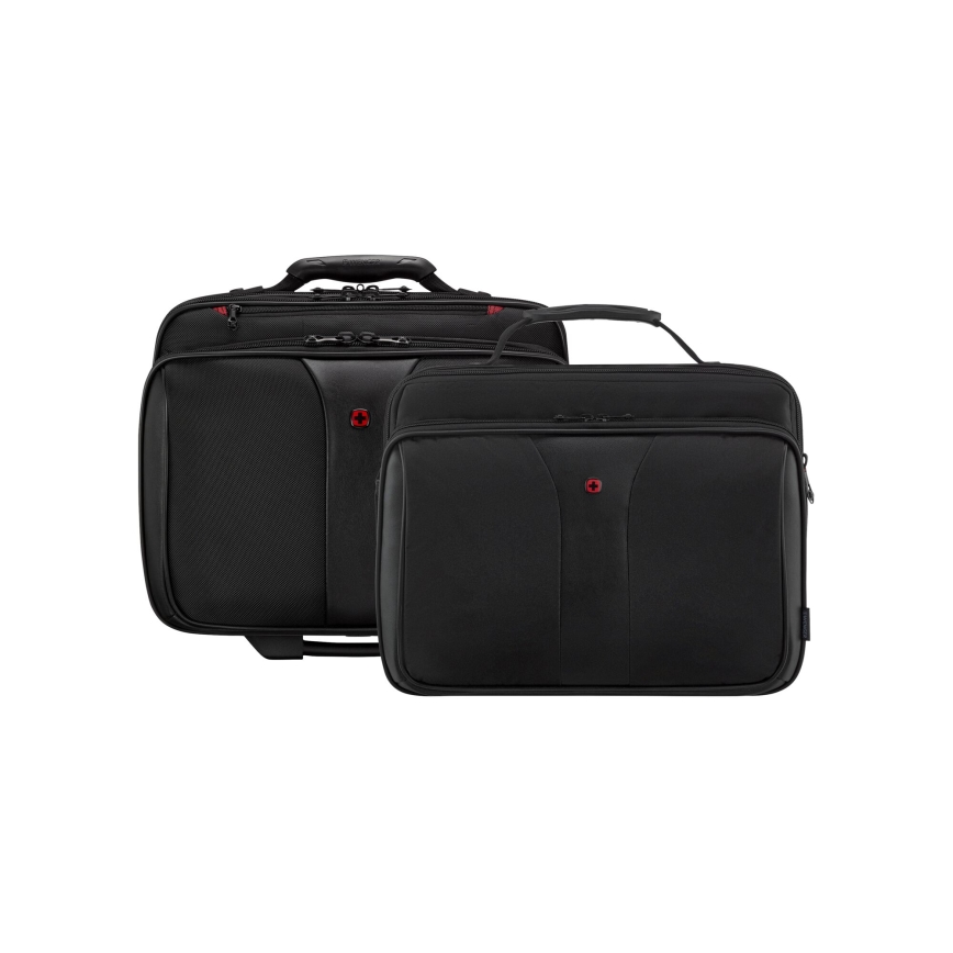 Wenger - Cestovní kufr na kolečkách 25 l 17" + taška na notebook 15,6" Patriot černá