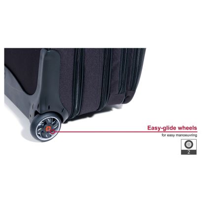 Wenger - Cestovní kufr na kolečkách 25 l 17" + taška na notebook 15,6" Patriot černá