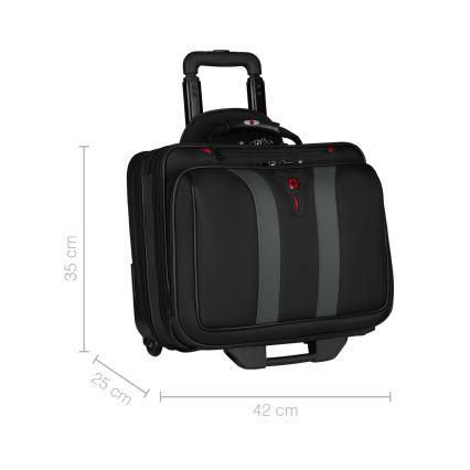 Wenger - Cestovní zavazadlo na kolečkách 29 l + pouzdro na notebook 15,6" Granada černá