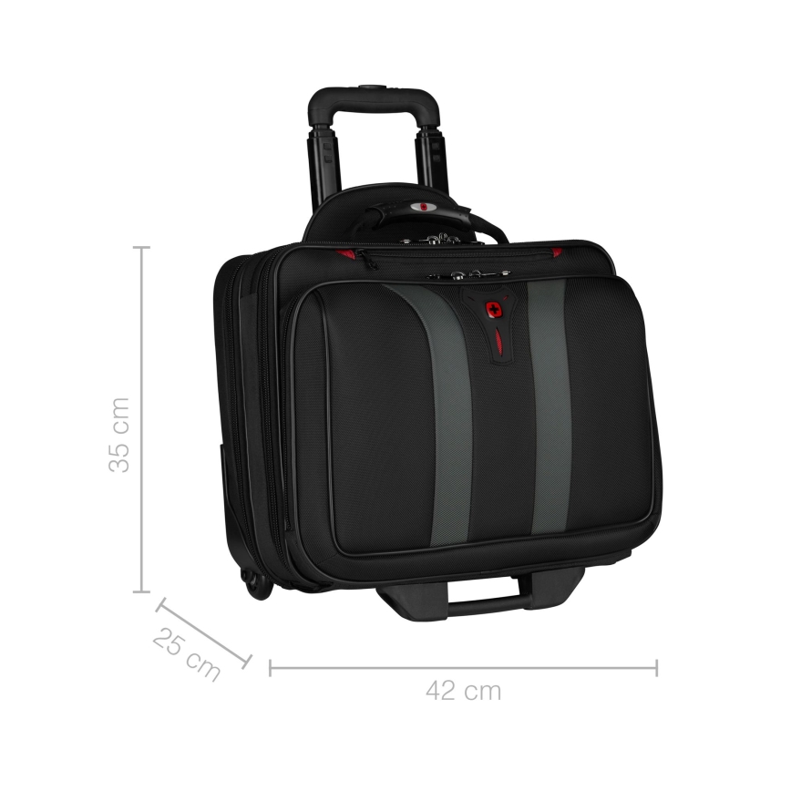 Wenger - Cestovní zavazadlo na kolečkách 29 l + pouzdro na notebook 15,6" Granada černá