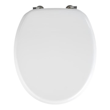 WENKO 154008100-WC sedátko VALENCIA 43x36 cm bílá/stříbrná