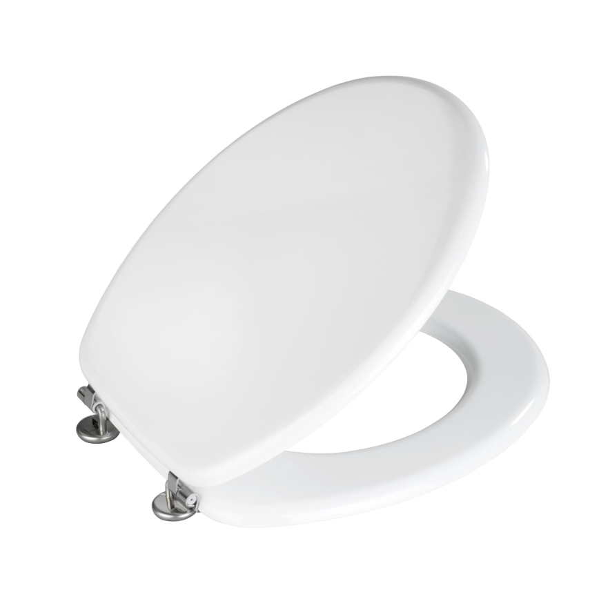 WENKO 154008100-WC sedátko VALENCIA 43x36 cm bílá/stříbrná