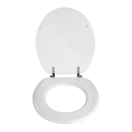 WENKO 154008100-WC sedátko VALENCIA 43x36 cm bílá/stříbrná