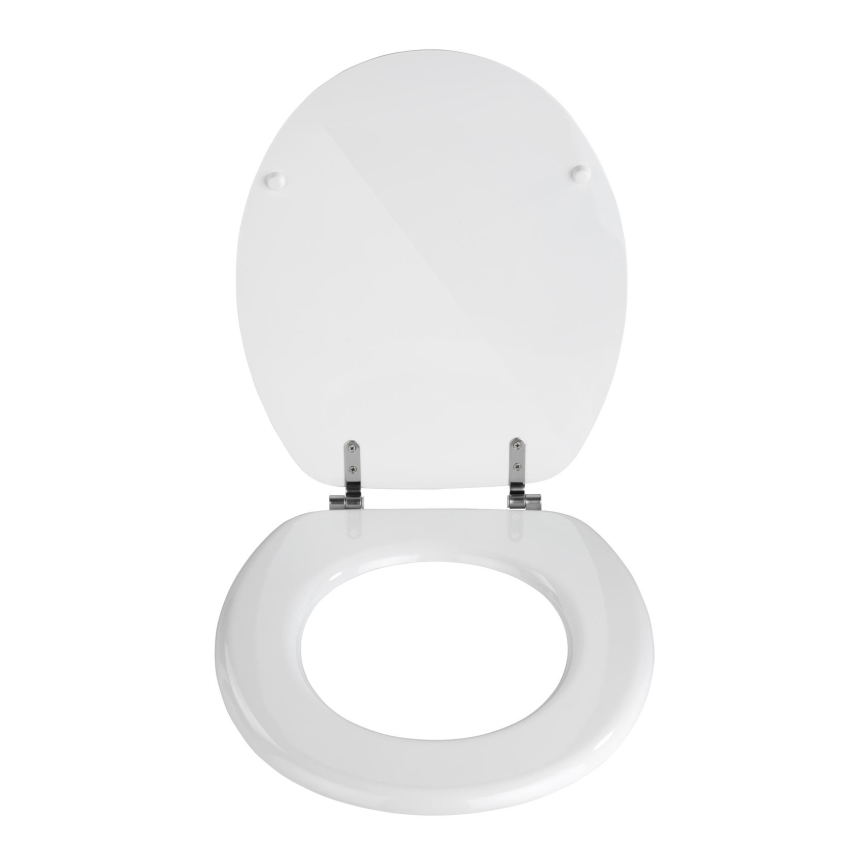WENKO 154008100-WC sedátko VALENCIA 43x36 cm bílá/stříbrná