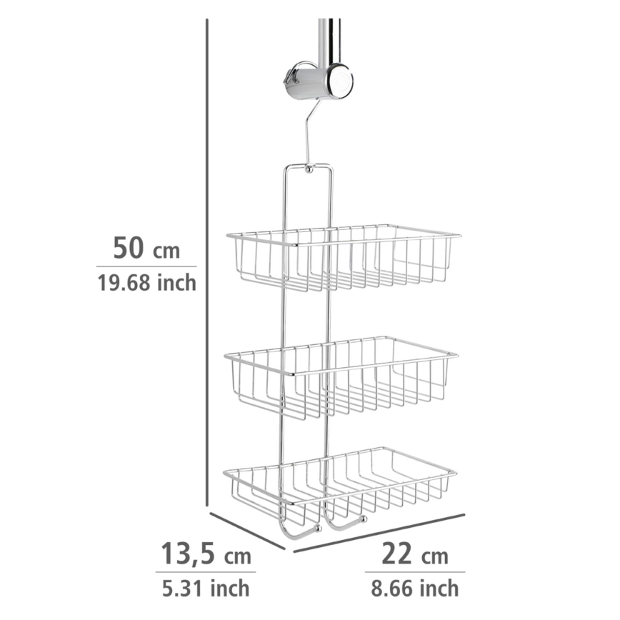 WENKO 15888100 - Polička NIVALA 22x50 cm lesklý chrom