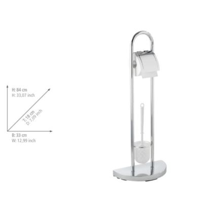 WENKO 16608100 - WC štětka COSENZA 33x84 cm lesklý chrom/satin