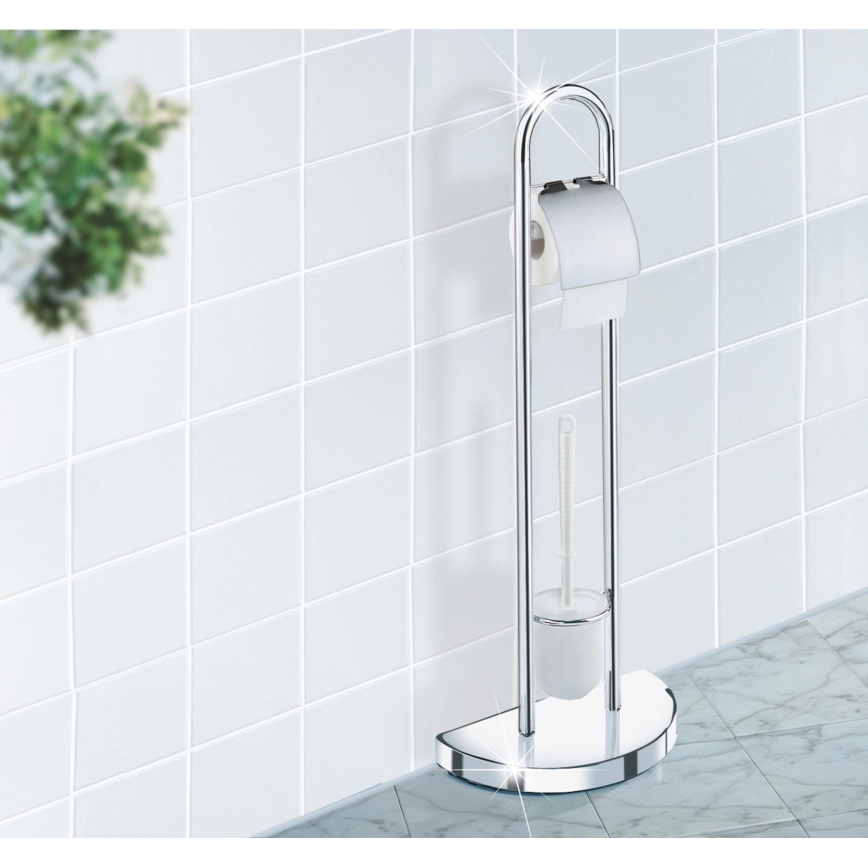 WENKO 16608100 - WC štětka COSENZA 33x84 cm lesklý chrom/satin