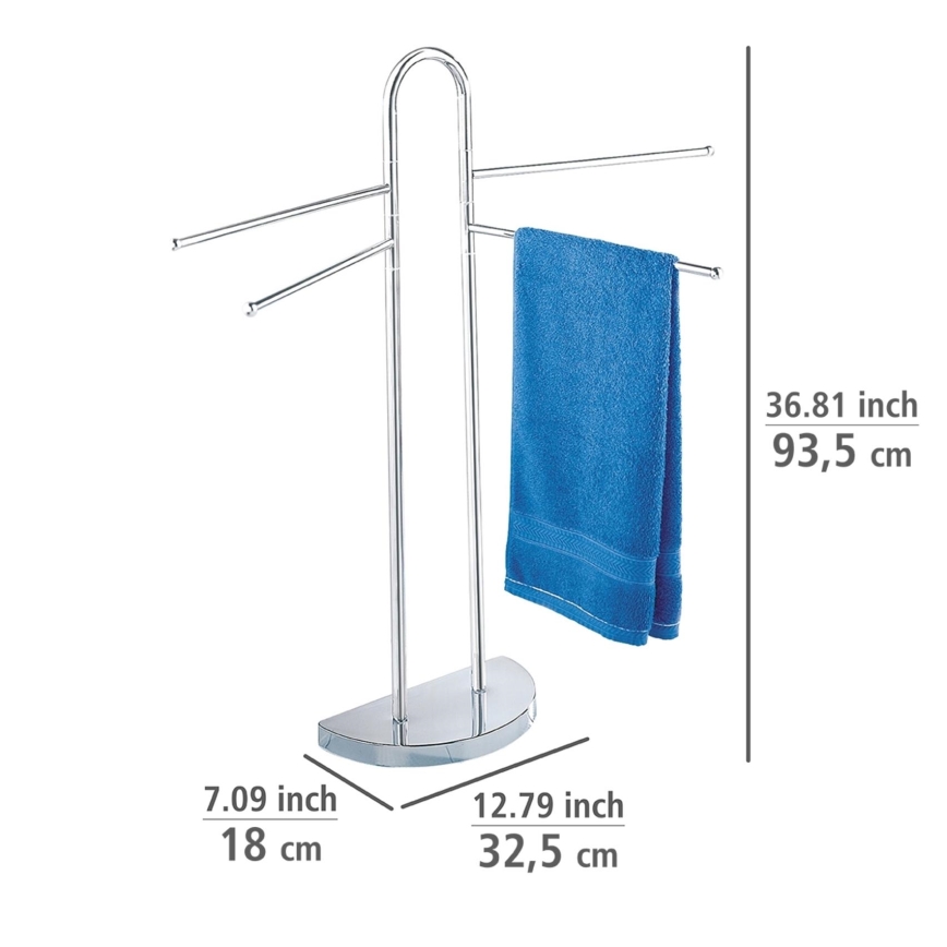 WENKO 16610100 - Stojan na ručníky COSENZA 33x93,5 cm lesklý chrom