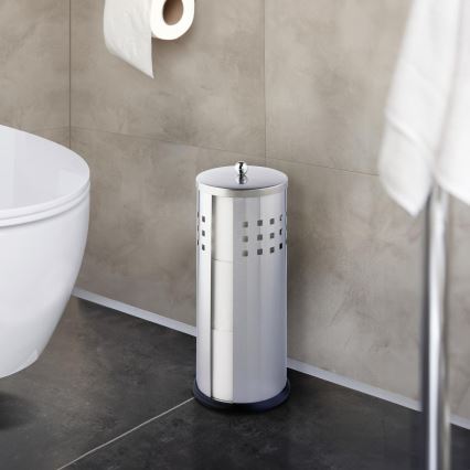 WENKO 16636100 - Držák toaletního papíru ANCONA 13x34 cm nerez/stříbrná