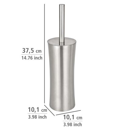 WENKO 16742100 - WC štětka PIENO 10x37,5 cm nerez/satin