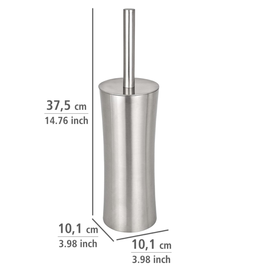 WENKO 16742100 - WC štětka PIENO 10x37,5 cm nerez/satin