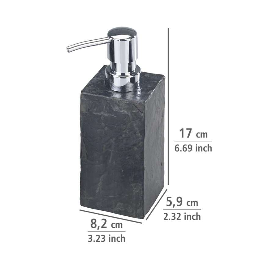 WENKO 17921100 - Dávkovač mýdla SLATE ROCK 250 ml antracit