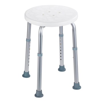 WENKO 1792921100-Stolička SECURA 45,5x45,5 cm bílá/stříbrná/šedá