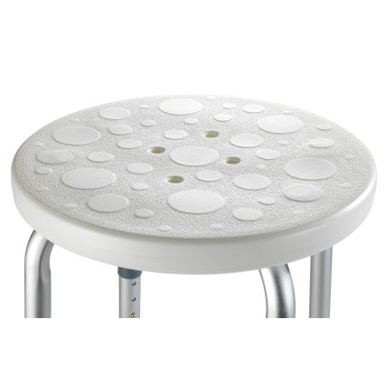 WENKO 1792921100-Stolička SECURA 45,5x45,5 cm bílá/stříbrná/šedá