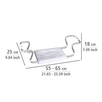 WENKO 17930100-Sedátko do vany SECURA 26x18 cm bílá/stříbrná