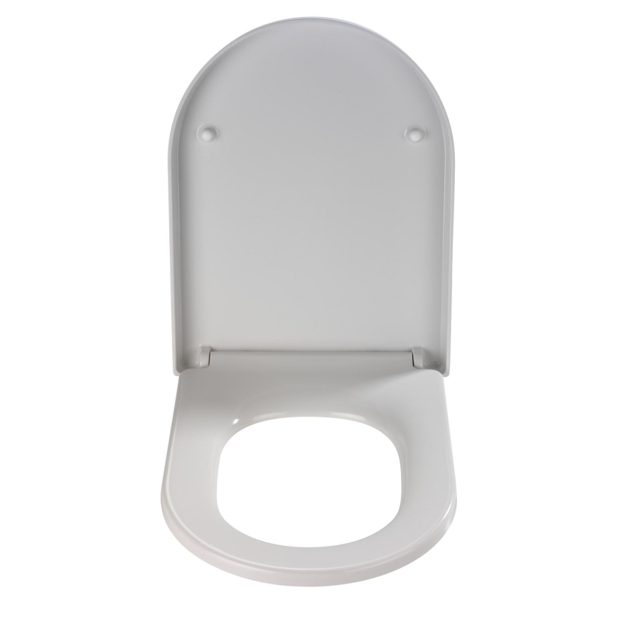 WENKO 18396100-WC sedátko PALMA 46,5x35,7 cm bílá/stříbrná