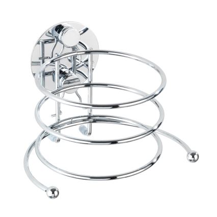 WENKO 18770100-Držák fénu TURBO-LOC RUND STAHL 14x11,5 cm lesk. chrom