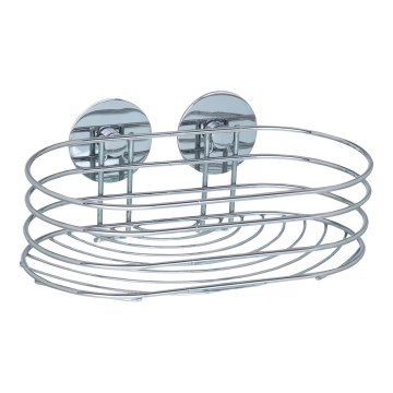 WENKO 18775100-Polička TURBO-LOC RUND STAHL 23,5x13,5 cm lesk. chrom