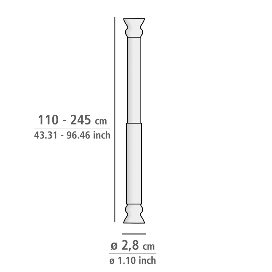 WENKO 19206100 - Sprchová tyč FLEX 110 cm bílá