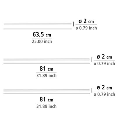 WENKO 19214100 - Tyč UNIVERSAL 2x2 cm bílá