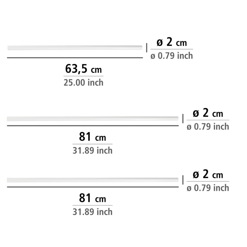 WENKO 19214100 - Tyč UNIVERSAL 2x2 cm bílá