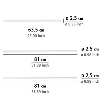 WENKO 19216100 - Držák tyče UNIVERSAL 2,5x2,5 cm bílá