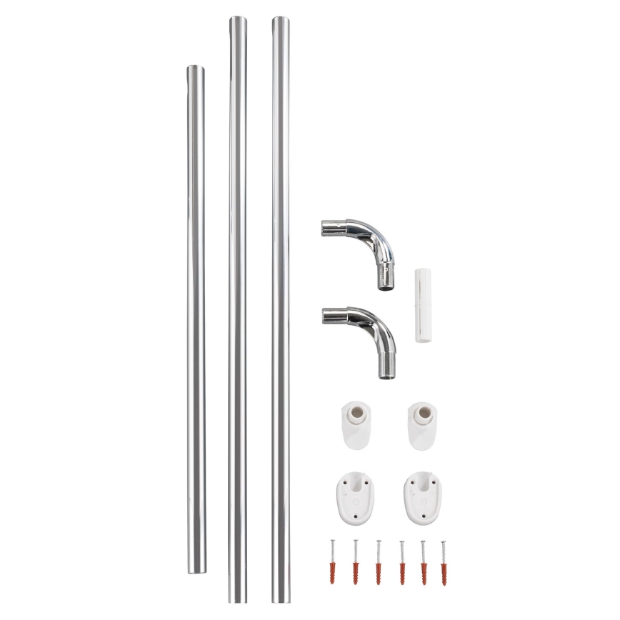 WENKO 19218100 - Tyč UNIVERSAL 2,5x2,5 cm chrom/bílá