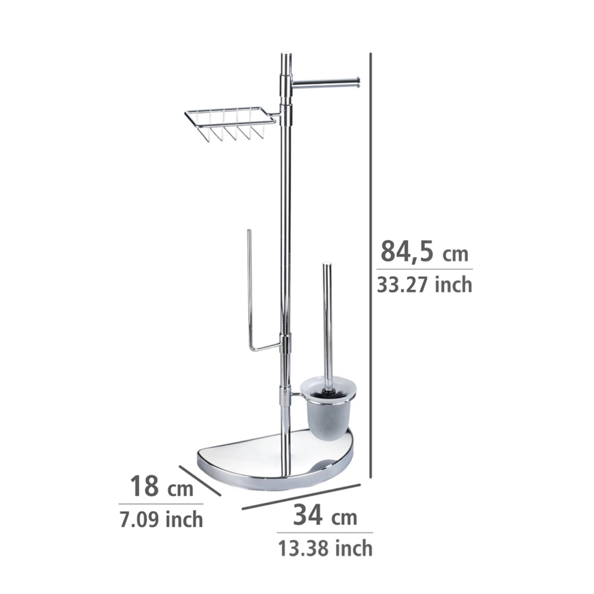 WENKO 196022500 - Toaletní centrum SPACE MARVEL 34x84,5 cm stříbrná/satin